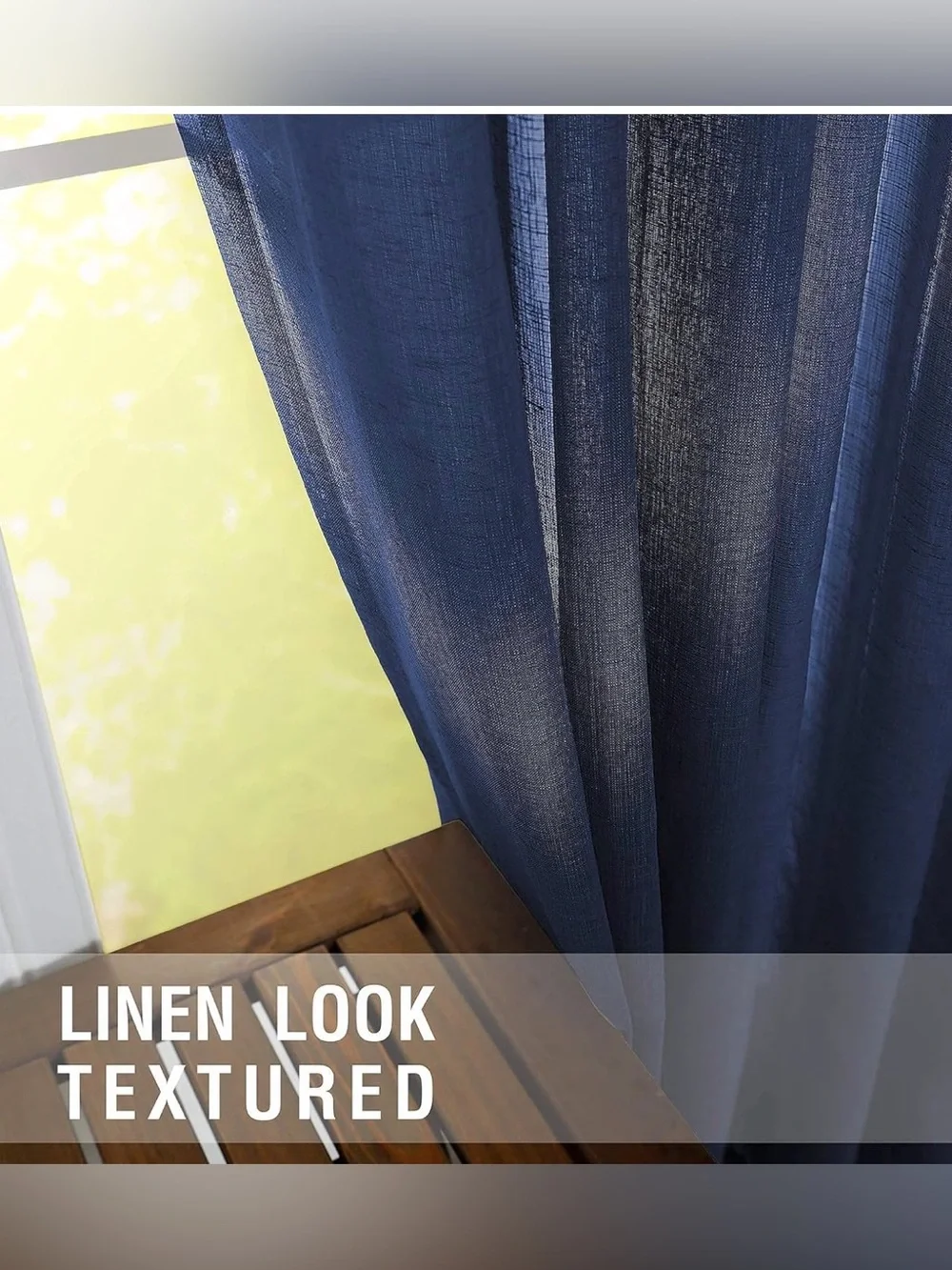 Navy Rod Pocket Curtain Panel